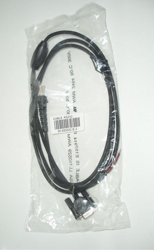 New Metrologic 55-55000C-E-3 RS232 Serial Black Barcode Scanner Cable w/ Power - Afbeelding 1 van 2
