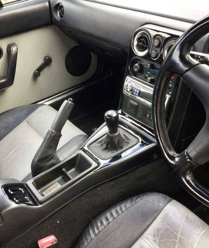 Mazda MX5 MK1 & Eunos 1989-1998 Gloss Black Walnut Wood Silver Carbon Dash Kit - Picture 2 of 14