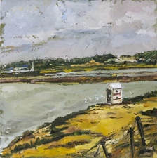 TUNISIA Landscape. Panina Yuliia. Oil painting 30х30 cm Ukrainian Original Art