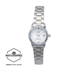 Casio Ladies' Standard Analog S.Steel Band Watch LTPV002D-7A LTP-V002D-7A