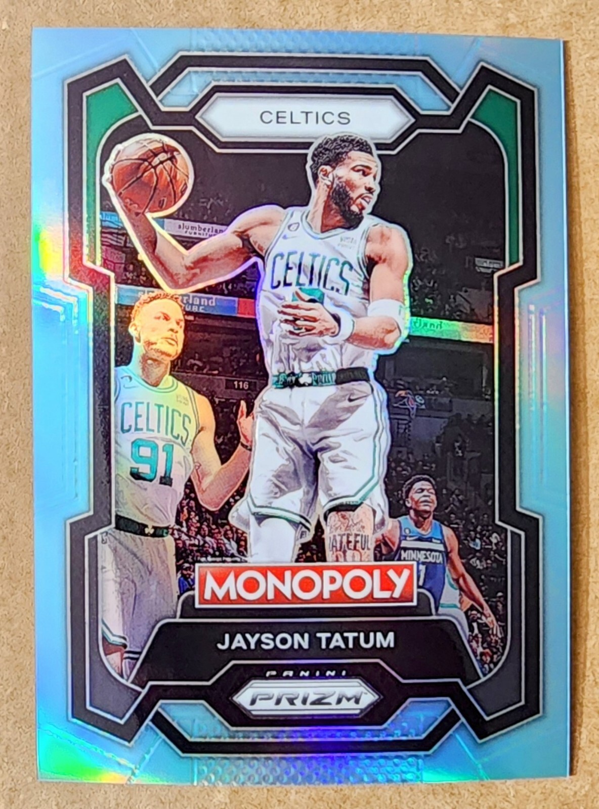 2023-24 Panini Prizm Monopoly Jayson Tatum #7 Light Blue 158/199 Boston Celtics
