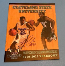 NORRIS COLE #30 AUTOGRAPH CLEVELAND STATE VIKINGS BASKETBALL YEARBOOK NBA CHAMP