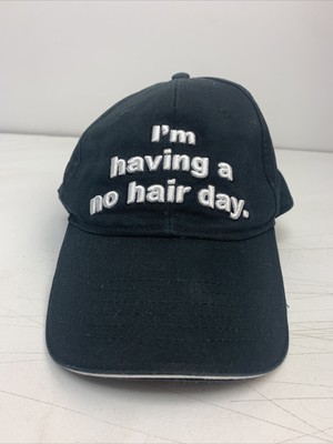 No Hair Day Hat Cap Black Strap Back 
