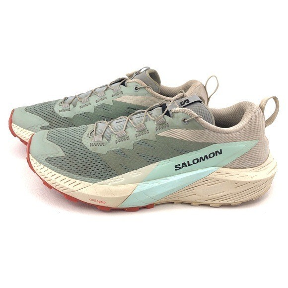 Scarpe da trail running Salomon Sense Ride 5 da donna taglia 8 5 Lily Pad Rainy Day Aqua