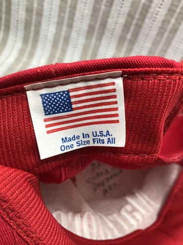 Cappello da camionista vintage Marlboro rosso a scatto regolabile firmato fascia Mel McDaniel - Foto 5 di 7
