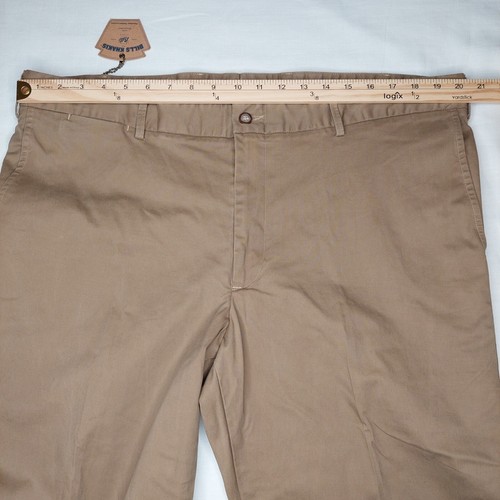 Bills Khakis Pants Men 42 M3 Unhemmed Trim Fit Tan Stretch Twill Chino Trouser - Picture 17 of 21