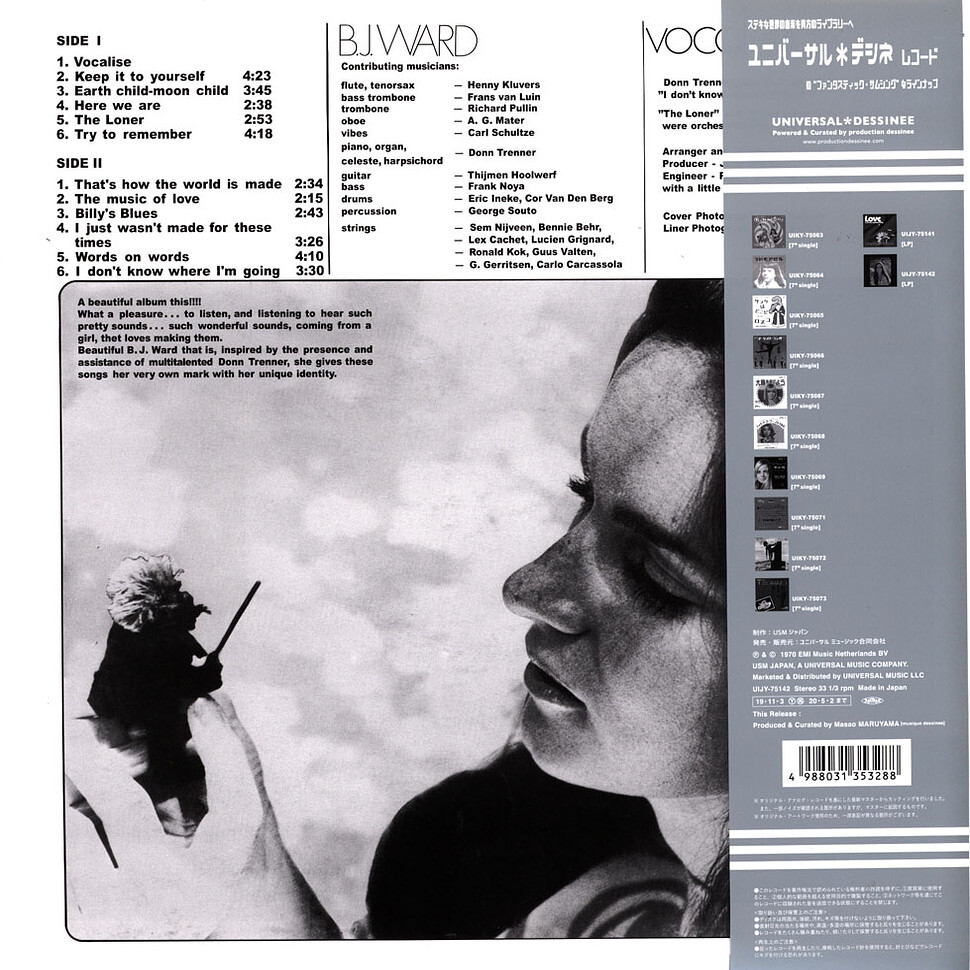 欧LP B.J. Ward Vocal Ease MOVLP2780 Music On Vinyl 未開封 /00260 B.J. Ward – Vocal Ease | Releases | Discogs