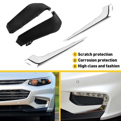 Bumper Grille Hole Fog Light Cover Frame Trim For Chevrolet Malibu XL 16-18 E
