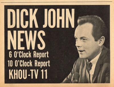 1969 KHOU HOUSTON TEXAS TV GUIDE NEWS AD DICK JOHN