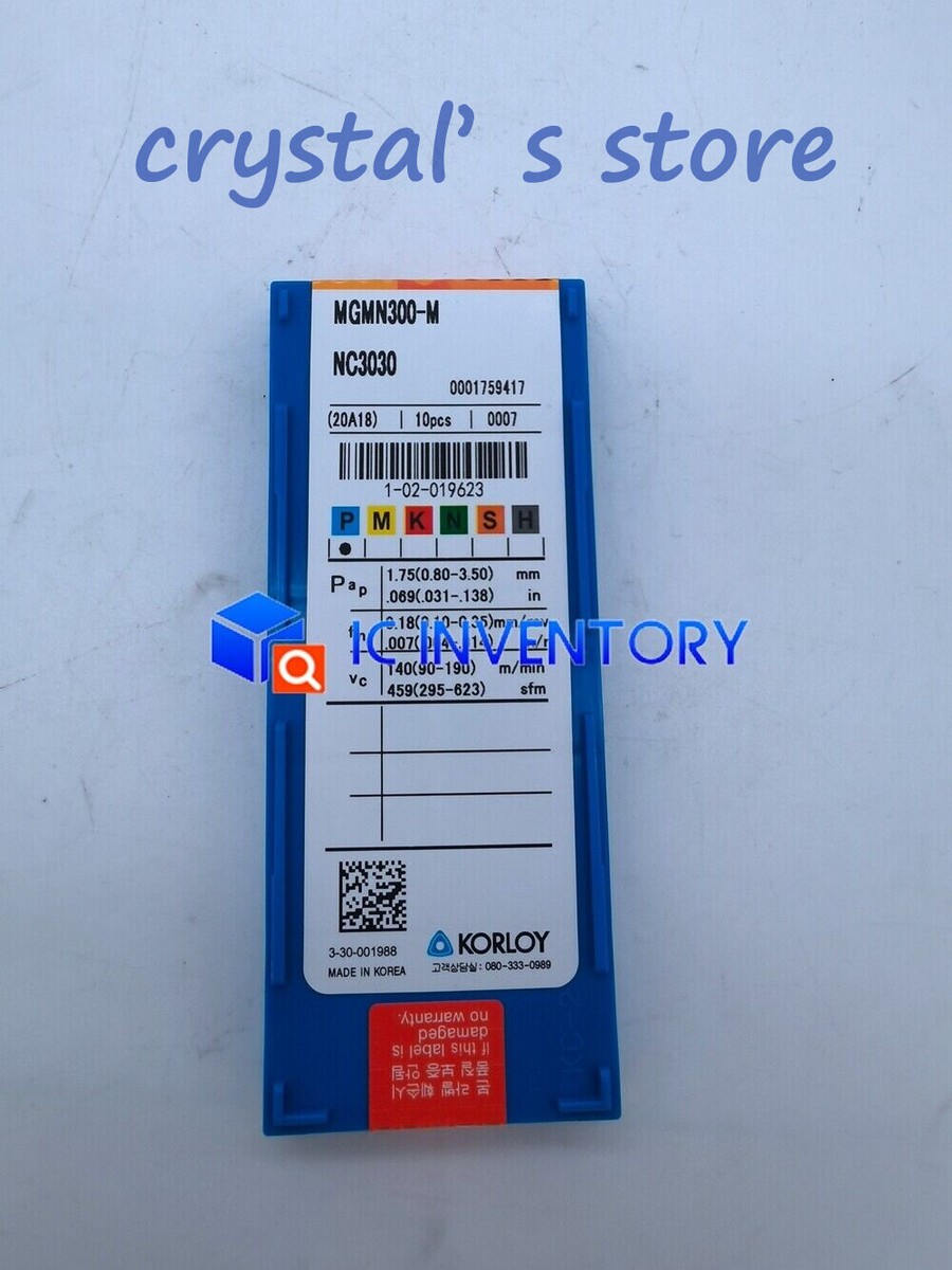 10PCS Brand NEW Korloy MGMN300-M NC3030 Carbide Inserts | eBay