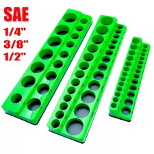 Magnetic Socket Organizer 3pcs 12 38 14-inch Drive Socket Holder Sae Green