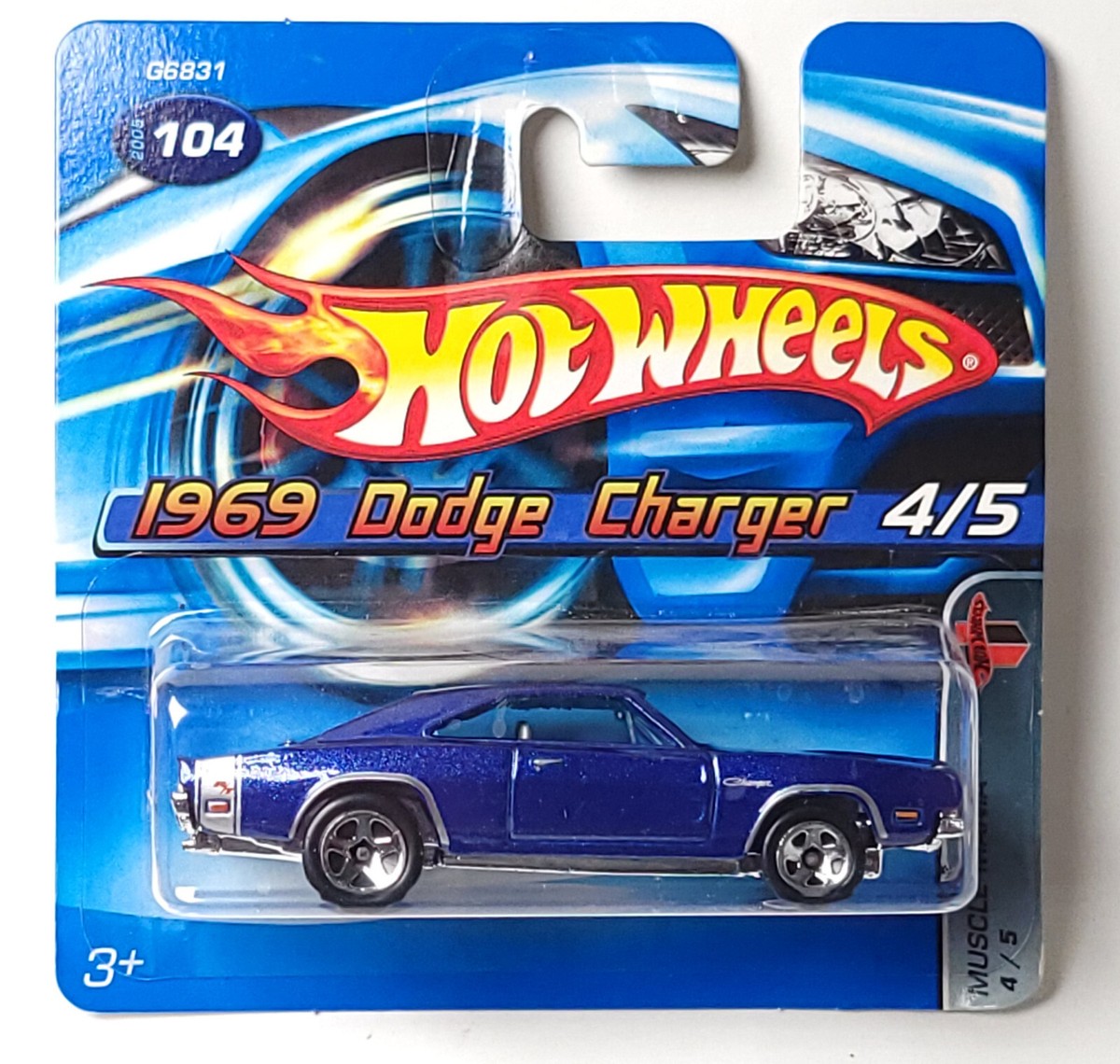 Hot Wheels short card 1969 Dodge charger Muscle Mania #104 | eBay