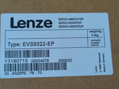EVS9322-EP 1PC NEW SEALED LENZE SERVO INVERTER EVS9322-EP