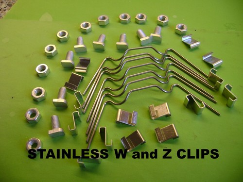 GREENHOUSE STAINLESS REPAIR KITS 20 TO 100 W+ Z CLIPS +SQUARE/CROPPED NUTS+ BOLT - Picture 9 of 9