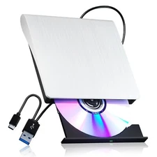 External CD/DVD Drive for Laptop PC CD DVD Player USB 3.0 Portable Optical Dr...