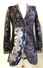 New Ivko Renaisancce Embroidered Extra Fine Lambswool Jacket 38it Us8 High Art