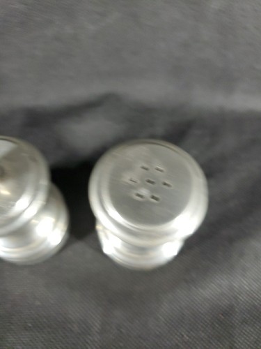 Godinger Pewter Salt Shaker and Pepper Grinder Set Made In Italy Small Size  - Picture 4 of 7