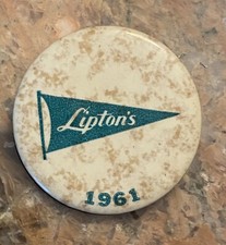 1961 Lipton Tea Pinback 1.5&rdquo;