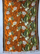 Polynesia Designed Sarong. Lavalava For Men. Hawaiian Floral Tribal Sarong 5Y