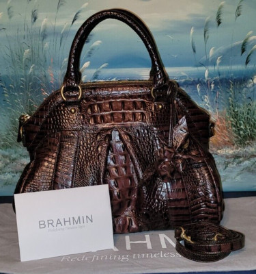 NWT Brahmin Les Roses Truffle Louise Rose Melbourne PERFECTION INSIDE & OUT