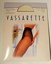 Vassarette Panty Shaper Tummy Control V-Panel Intimate Hosiery Medium Ivory