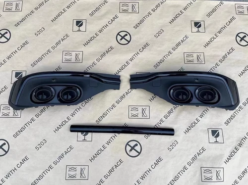 For Audi Q5 Sportback 2021-2024 Glossy Black ABS Rear Bumper Diffuser Lip Refit - Picture 4 of 6