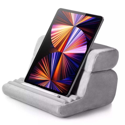 Ugreen Velour faltbarer Tablet Telefonständer Kissen mit Fächer grau