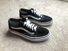 Vans Old Skool Black White Size 5Y 6.5W