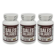 Germa Sales Biliares/Ox Bile Salts.Digestive Enzyme Supplement 30 Tabs Pack of 3