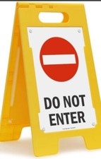 SmartSign - SF-0137-FB-25x12 DO NOT ENTER Folding Floor Sign  25" x 12"
