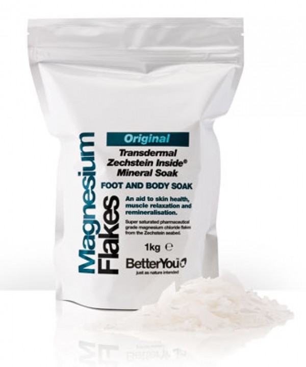 BetterYou Magnesio Original Copos - 1kg Bolsa (Pack De 4 Bolsas)