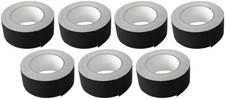  7 Rolls Rockville Pro Audio/Stage Wire ROCK GAFF Black Gaffers Tape 2"x100 Ft
