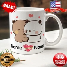 Dudu Bubu I Love You Personalised Mug - Cute Novelty 11 oz Coffee Tea Cup