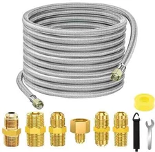 36 FT Propane Hose Extension-High Pressure Braided Gas Line Hose Propane Conv...