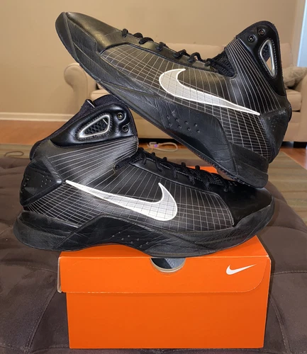 Nike Hyperdunk 2008 Biggie Black 12.5 Promo Sample Rare Silver White Kobe 1 5 6