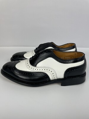 ALLEN EDMONDS BROADSTREET 8 EEE WING TIP BLACK WHITE SPECTATOR | eBay