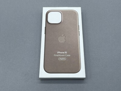 Original Apple FineWoven Case mit MagSafe für iPhone 15 - Taupe - NEU