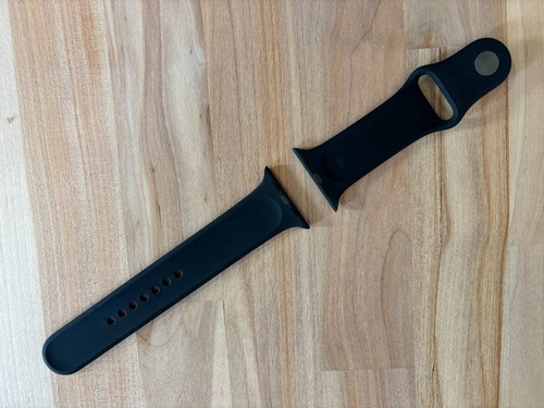 Original Apple Sportarmband 44/45mm M/L Mitternacht Midnight Black Schwarz 45 - Zdjęcie 2 z 9