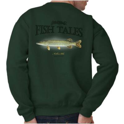 Gill McFinns Pike Fishing Outdoors Fisherman Womens or Mens Crewneck Sweatshirt