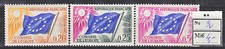 MTA0647 France MNH 3v CV 4 eur flags europe