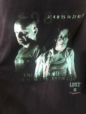 LOST TV show Promotional T-Shirt w Numbers Evangeline Lilly Terry O'Quinn RARE!