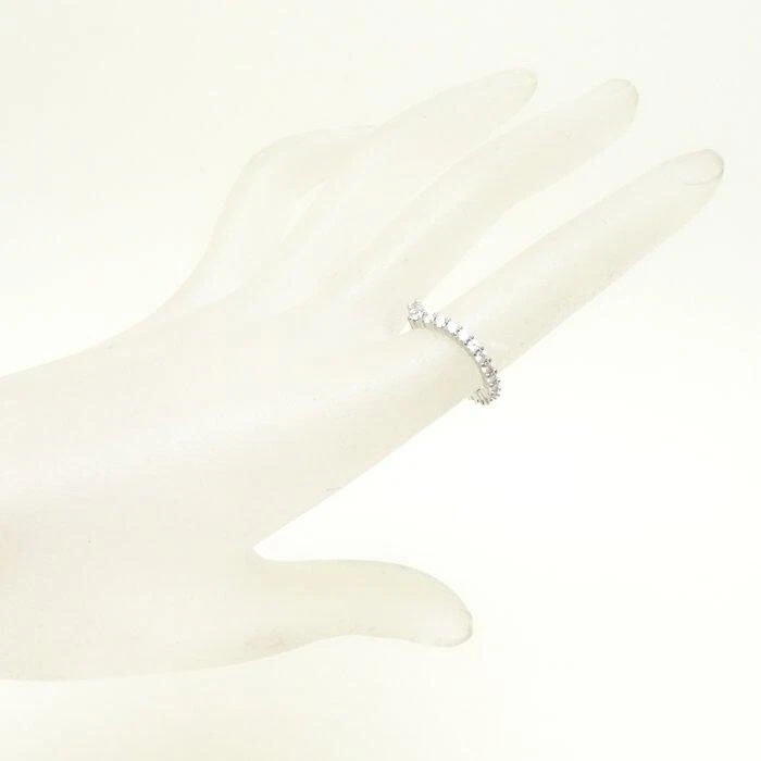 Swarovski Anello Cristallo Trasparente Misura 10.5 Placcato Argento Gioielli - Immagine 3 di 4