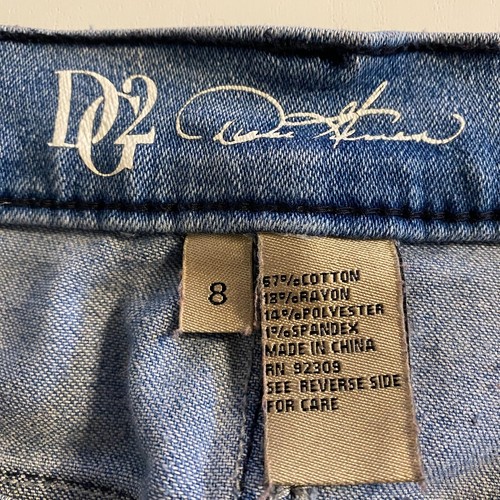 DG2 Diane Gilman Stretch Skinny Leg Mid Rise Niebieskie dżinsy 30W 30L Rozmiar 8 Damskie - Zdjęcie 5 z 5