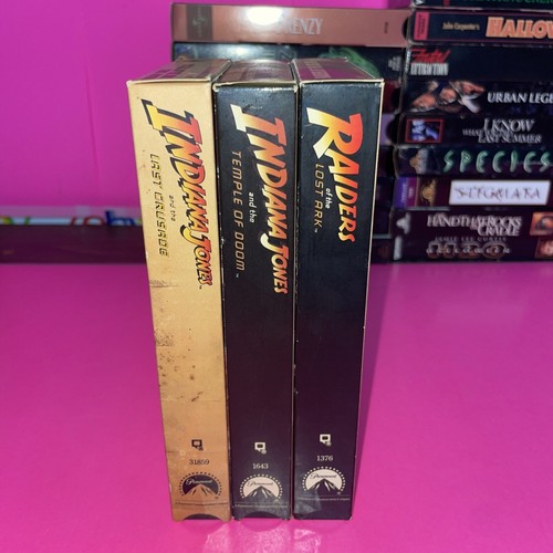 Indiana Jones VHS Movie Lot Raiders of the Lost Ark Temple of Doom Last Crusade - Picture 15 of 16