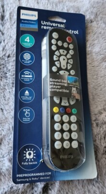 Genuine Philips 4 Device Elite Backlit Universal Remote Control. FAST SHIPPING 