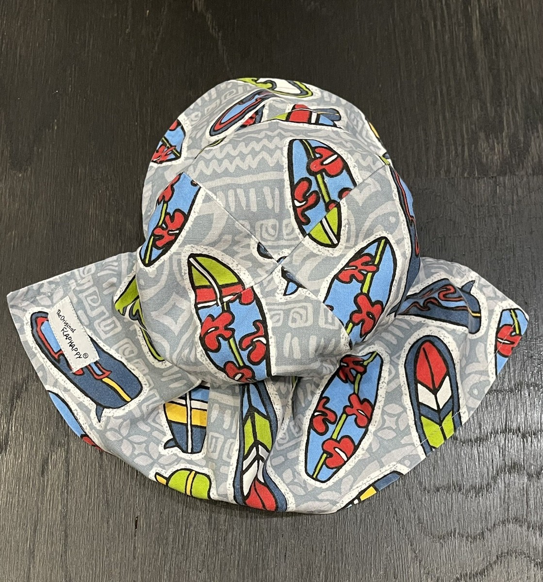 1987 Flap Happy Large Sun Hat Santa Monica California Made in USA