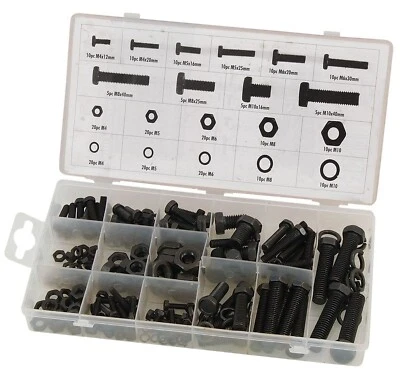 NEILSEN 240 Piece Nuts And Bolts Set Assortment Of M3, M4, M5, M6, M8 & M10 Bolts & Nuts
