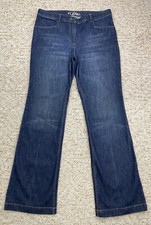 NY  Co Jeans Women's sz 8 Tall Low Rise Skinny Flare Leg Stretch Denim 34x34 