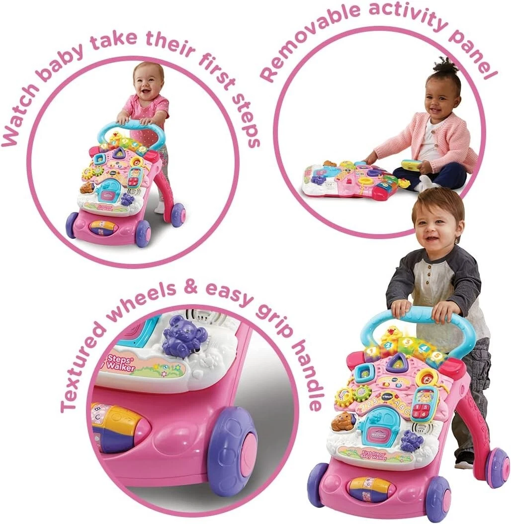 Vtech First Steps Walker Baby Walk Push Along Toddler Walkers Stroller Girl Pink
Opens in a new wind