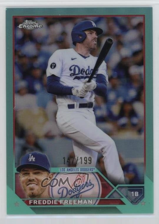 2023 Topps Chrome Aqua Refractor 147/199 Freddie Freeman #5 0uh2
